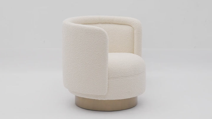 Bismarque Swivel Chair Boucle
