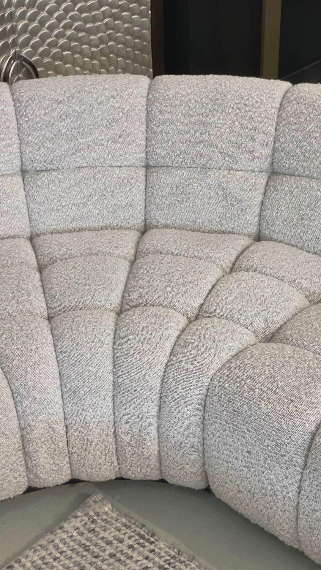 Adriano Corner Sofa Light Grey Boucle