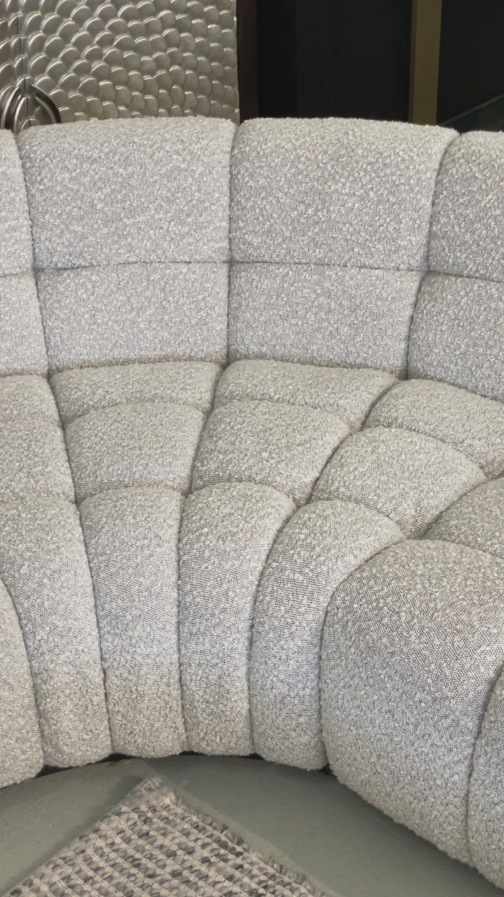 Adriano Corner Sofa Light Grey Boucle
