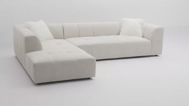 Sorrento Corner Sofa Textured Creme