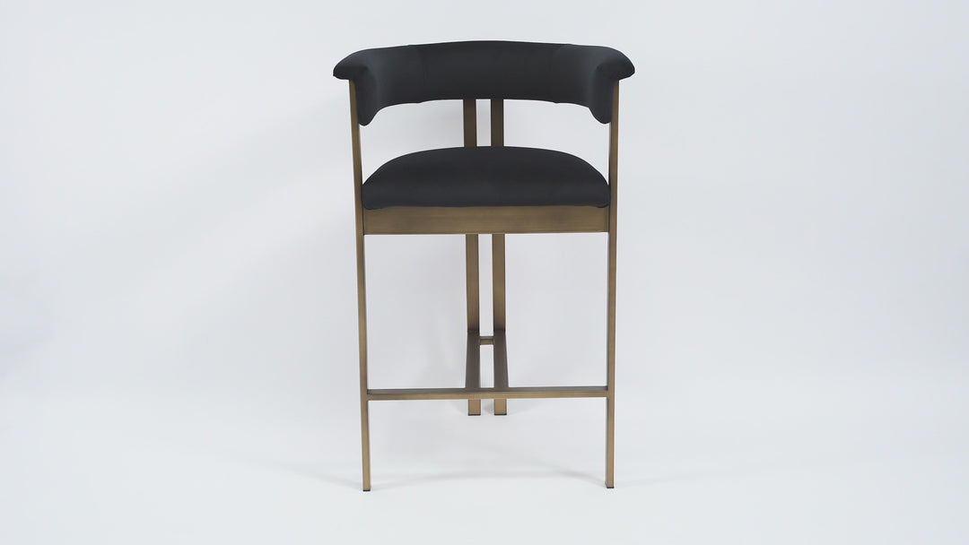 Sheikh Bar Stool Black Velvet