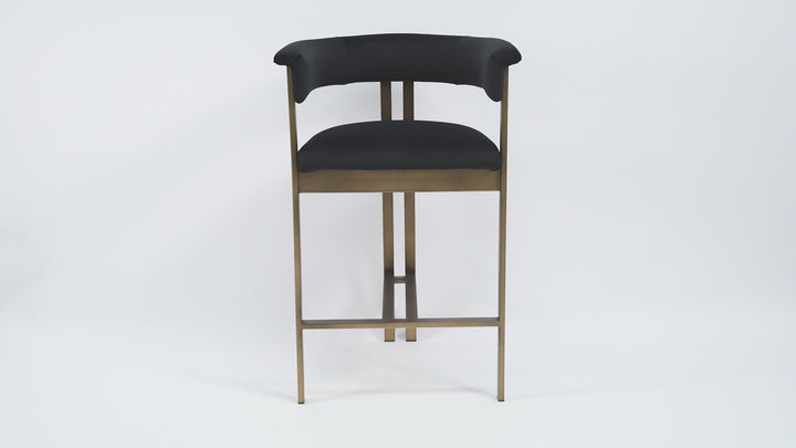 Sheikh Bar Stool Black Velvet