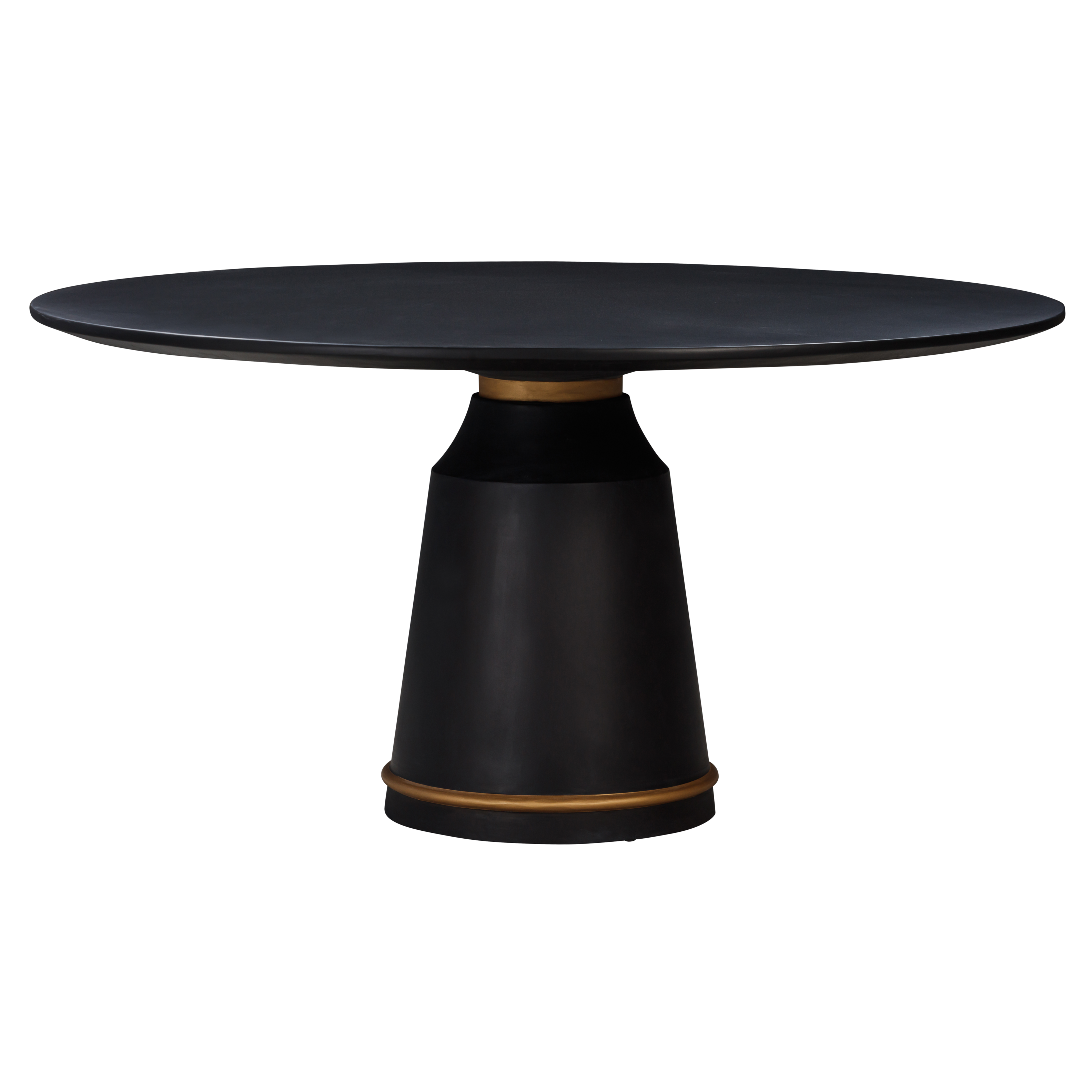 Round Dining Table 150cm (Concrete/Black/Gold) Yuppa Future