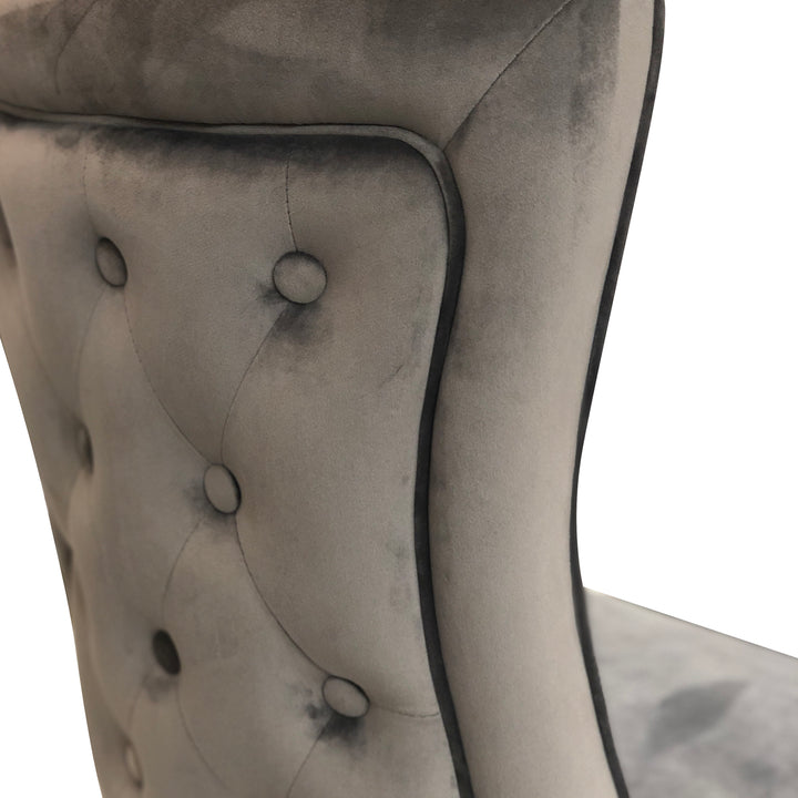 Versailles Chair Grey Gold Legs - Future Classics Furniture