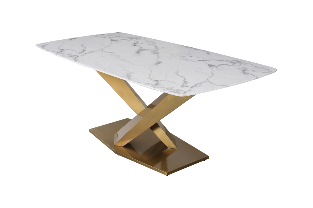Voltaire Dining Table Gold Base - Future Classics Furniture