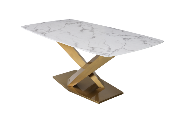 Voltaire Dining Table Gold Base - Future Classics Furniture