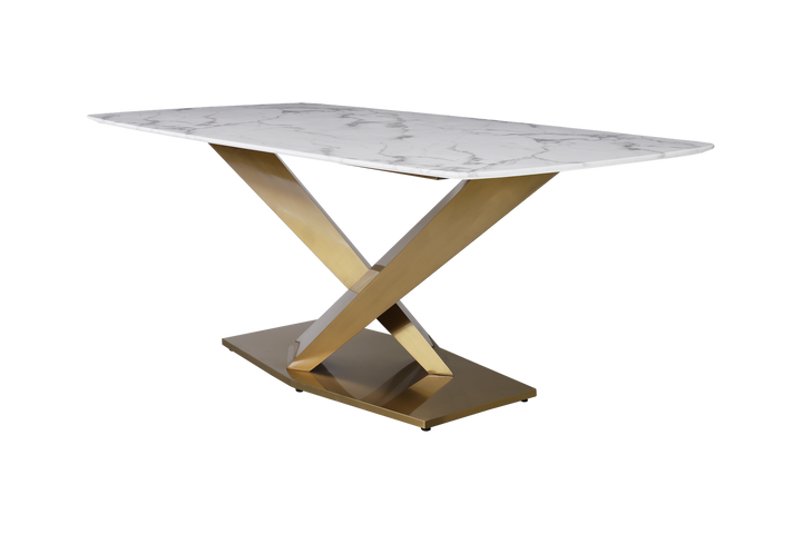 Voltaire Dining Table Gold Base - Future Classics Furniture