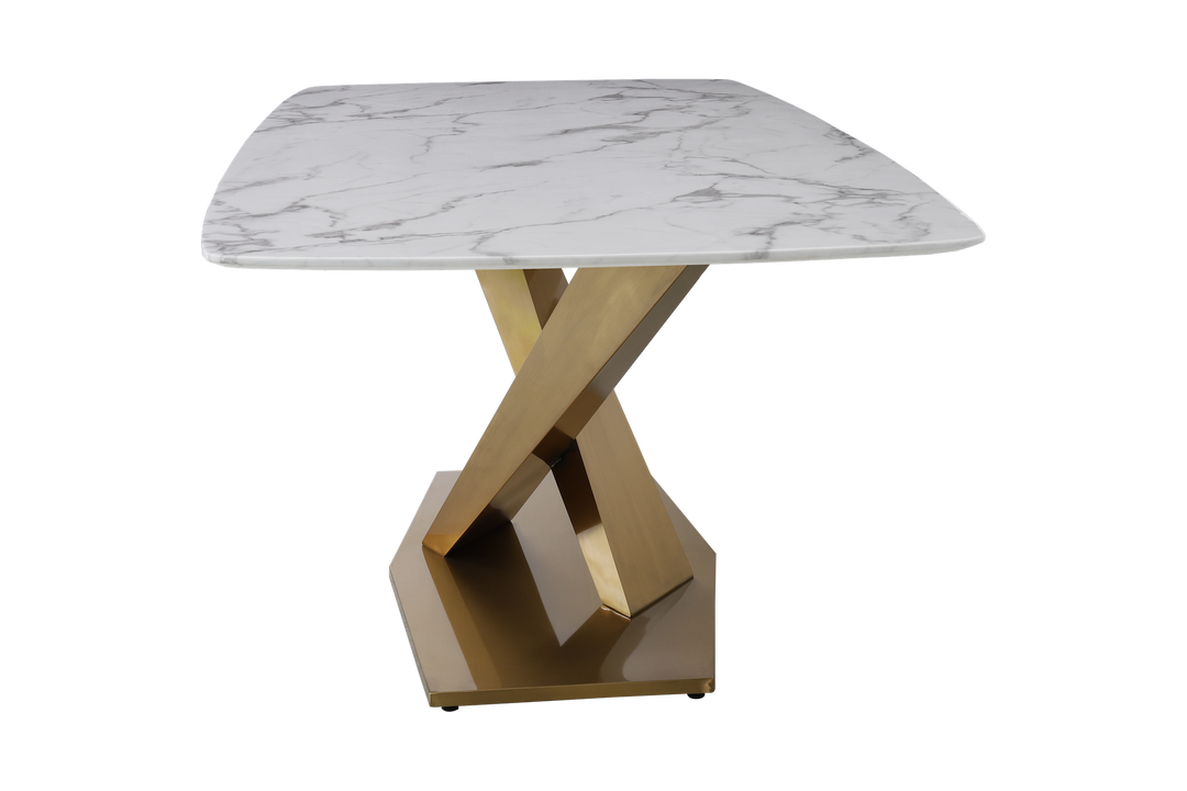 Voltaire Dining Table Gold Base - Future Classics Furniture