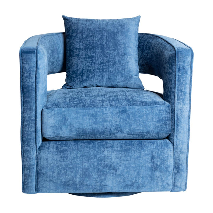 Rhonda Swivel Chair Crushed Blue - Future Classics Furniture