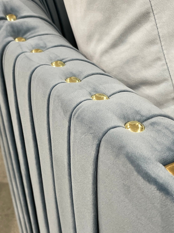 Stallone 3 Seater Sofa Sky Blue - Future Classics Furniture