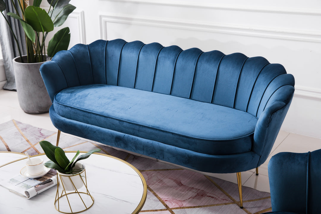 Murcia 2 Seater Navy Velvet - Future Classics Furniture