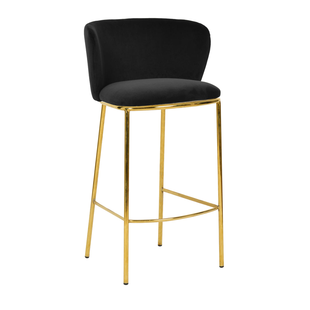 Abby Bar Stool Black Velvet - Future Classics Furniture