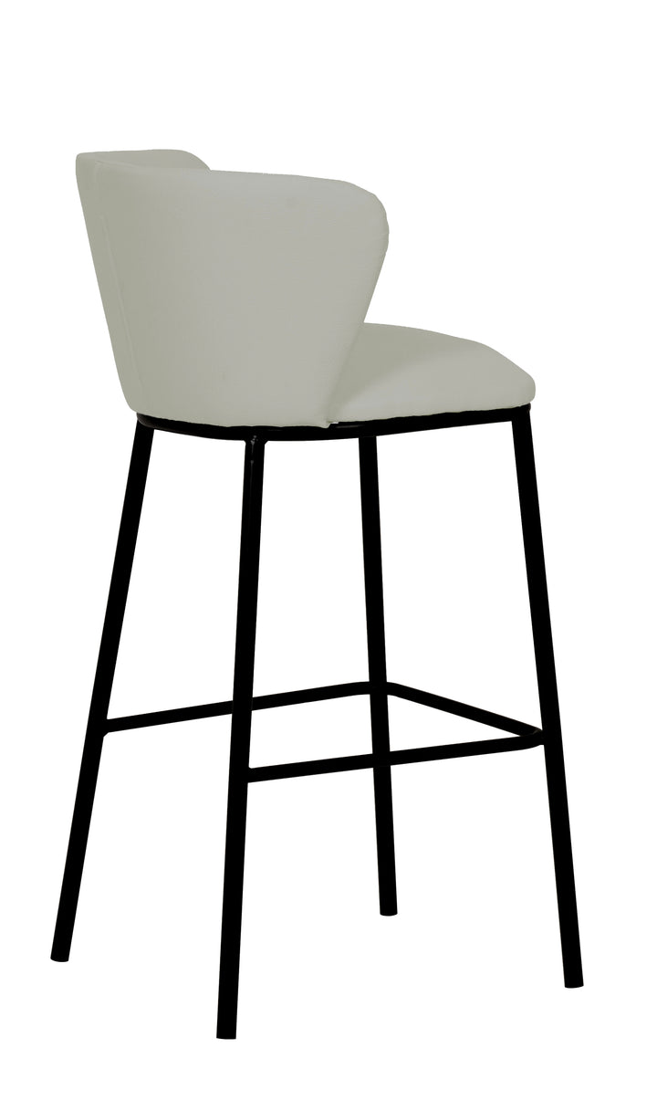 Zampatti Bar Stool Beige Leather Look - Future Classics Furniture