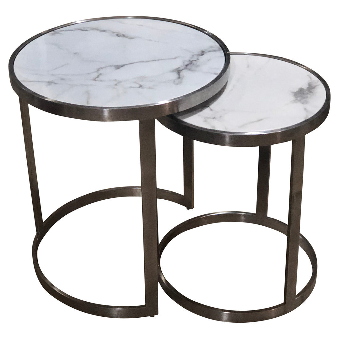 Sterling Side Table Set White - Future Classics Furniture
