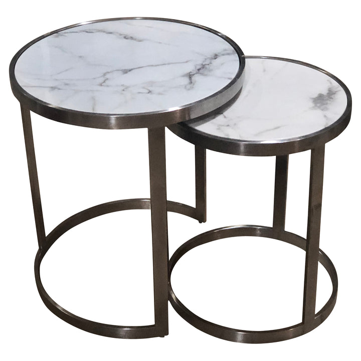 Sterling Side Table Set White - Future Classics Furniture
