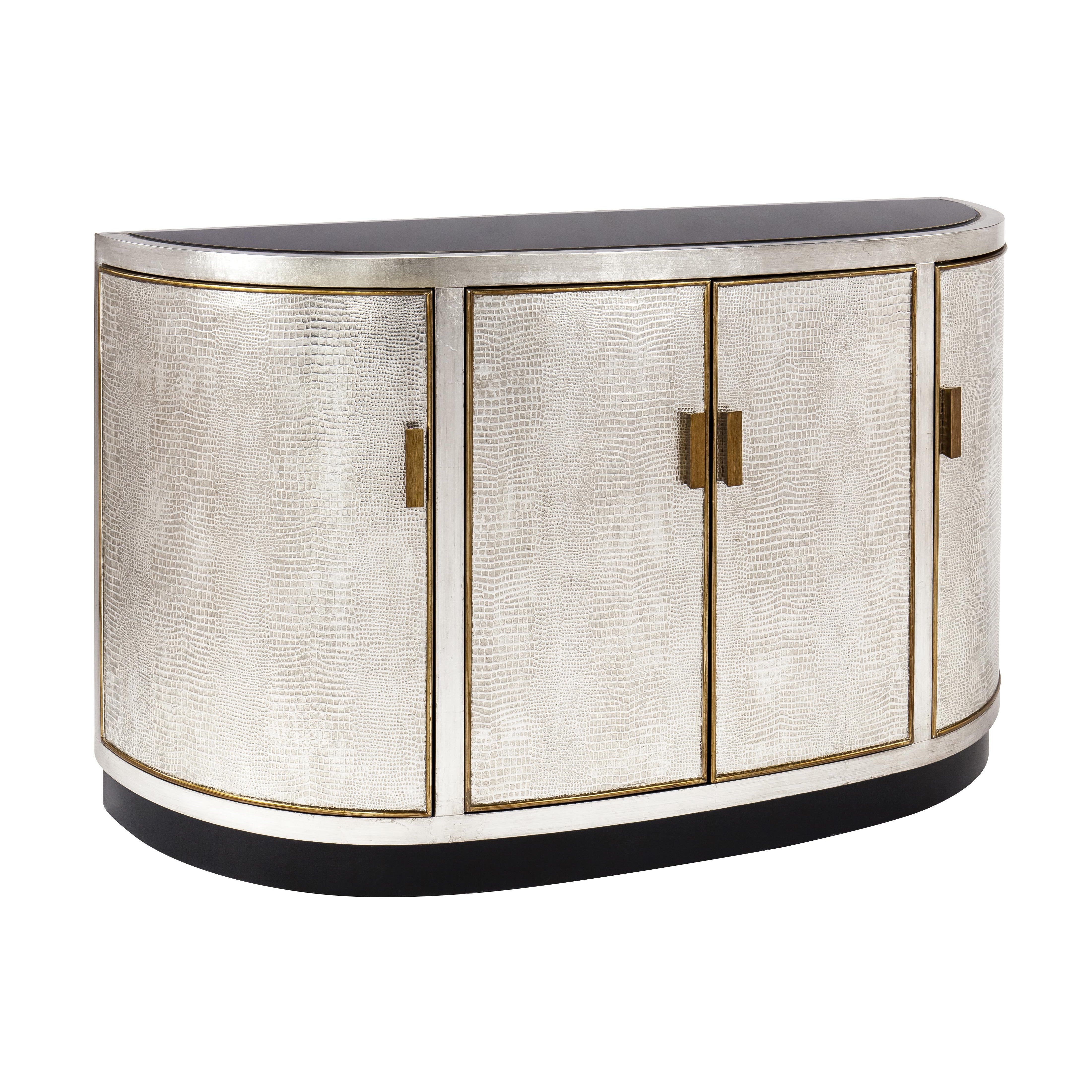 Sideboard Cabinet/Buffet (Black/Gold/Silver) - Dixon