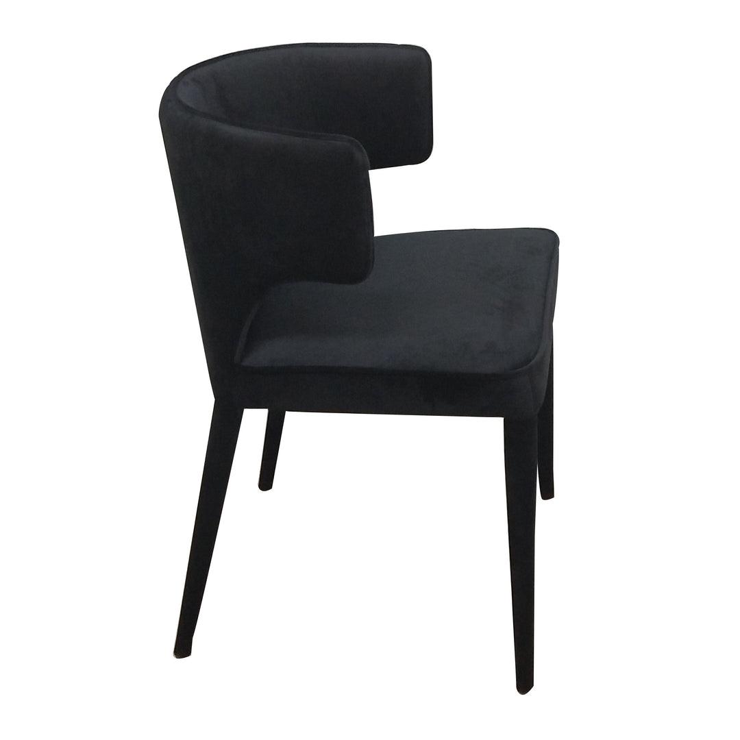 Portofino Dining Chair Black Velvet - Future Classics Furniture