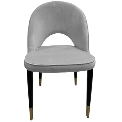 Bourdain Dining Chair Grey Velvet