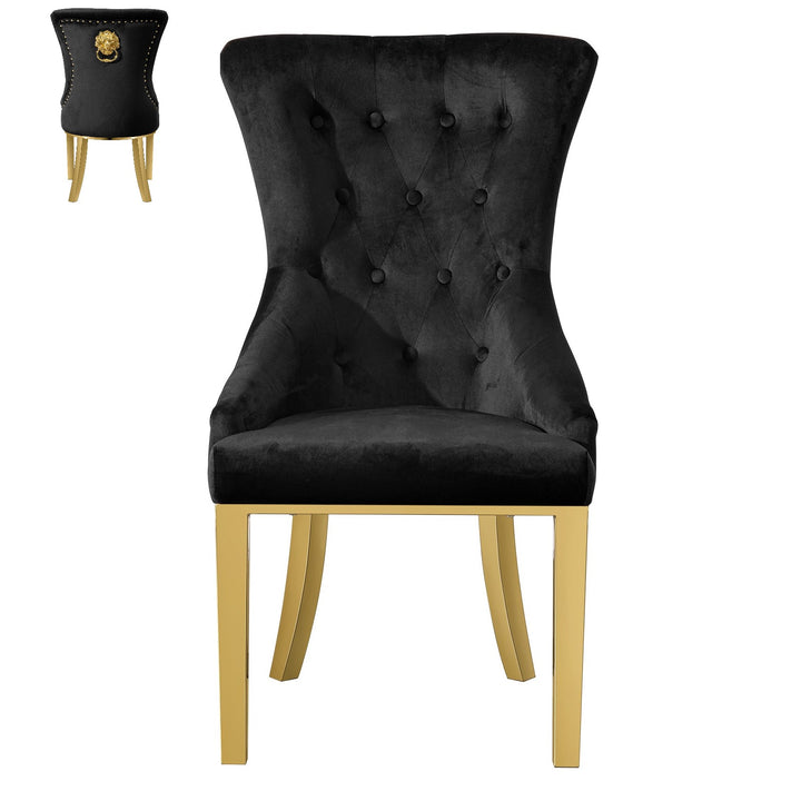 Pierre Dining Chair Black Velvet - Future Classics Furniture
