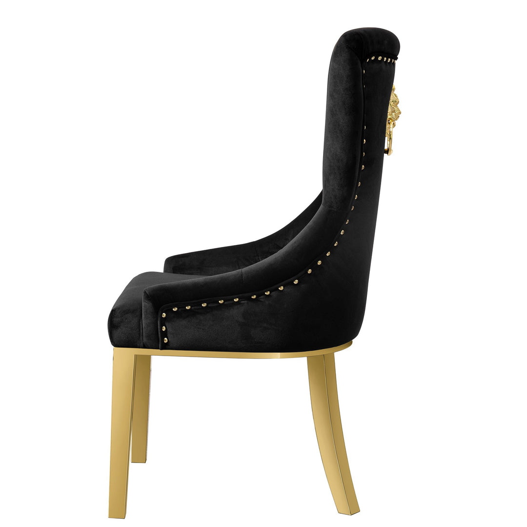 Pierre Dining Chair Black Velvet - Future Classics Furniture