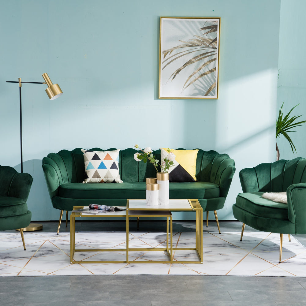Murcia 2 Seater Green Velvet - Future Classics Furniture