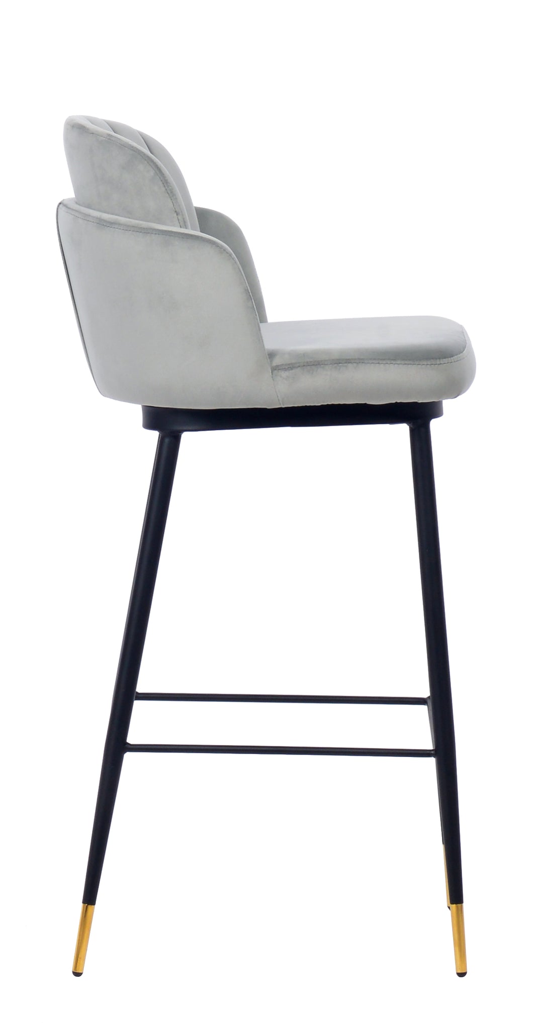 Talulah Bar Stool Grey Velvet - Future Classics Furniture