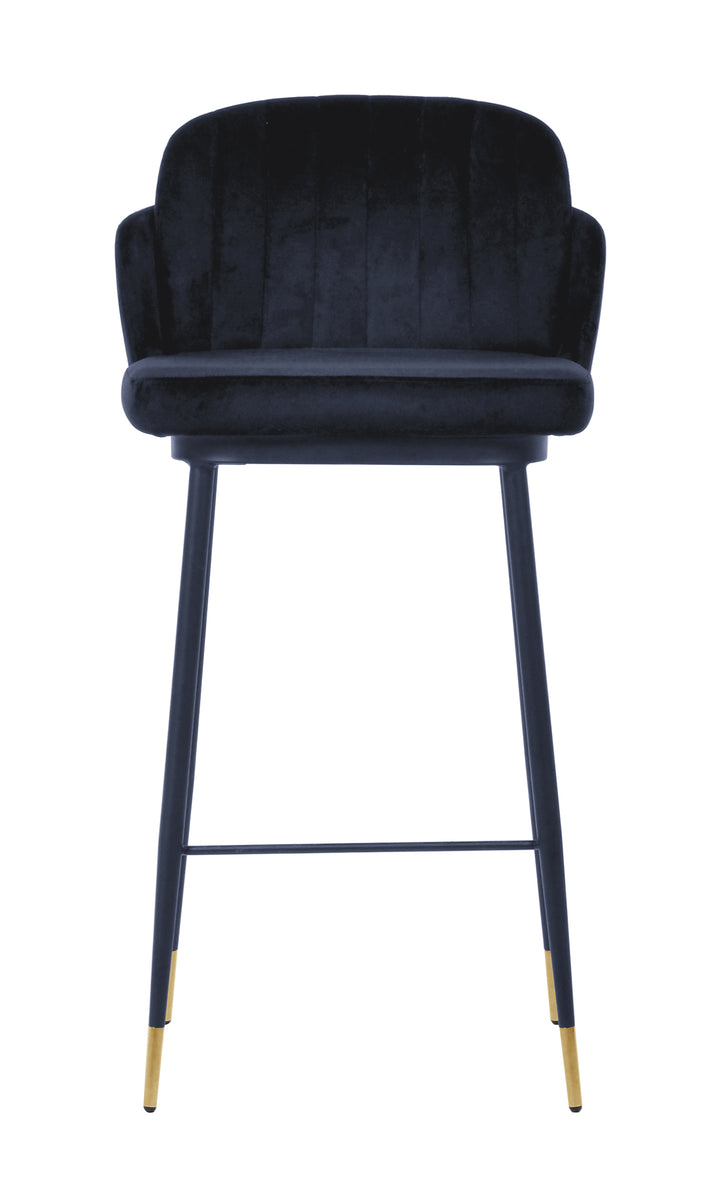 Talulah Bar Stool Black Velvet - Future Classics Furniture