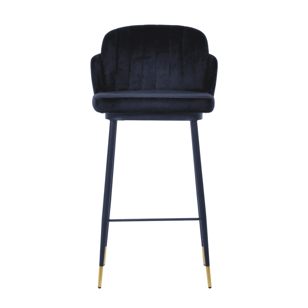 Talulah Bar Stool Black Velvet - Future Classics Furniture