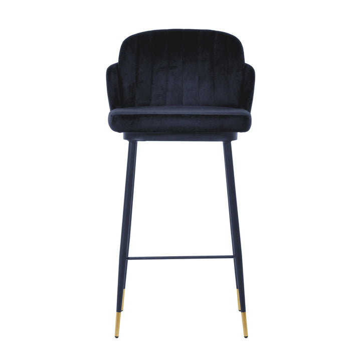 Talulah Bar Stool Black Velvet - Future Classics Furniture