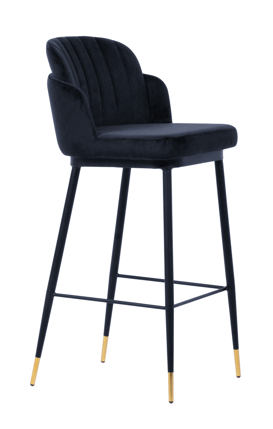 Talulah Bar Stool Black Velvet - Future Classics Furniture