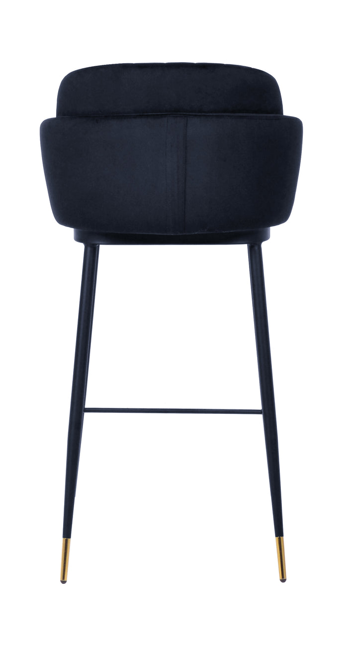 Talulah Bar Stool Black Velvet - Future Classics Furniture