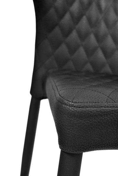 Camilla Dining Chair Black Leather Look