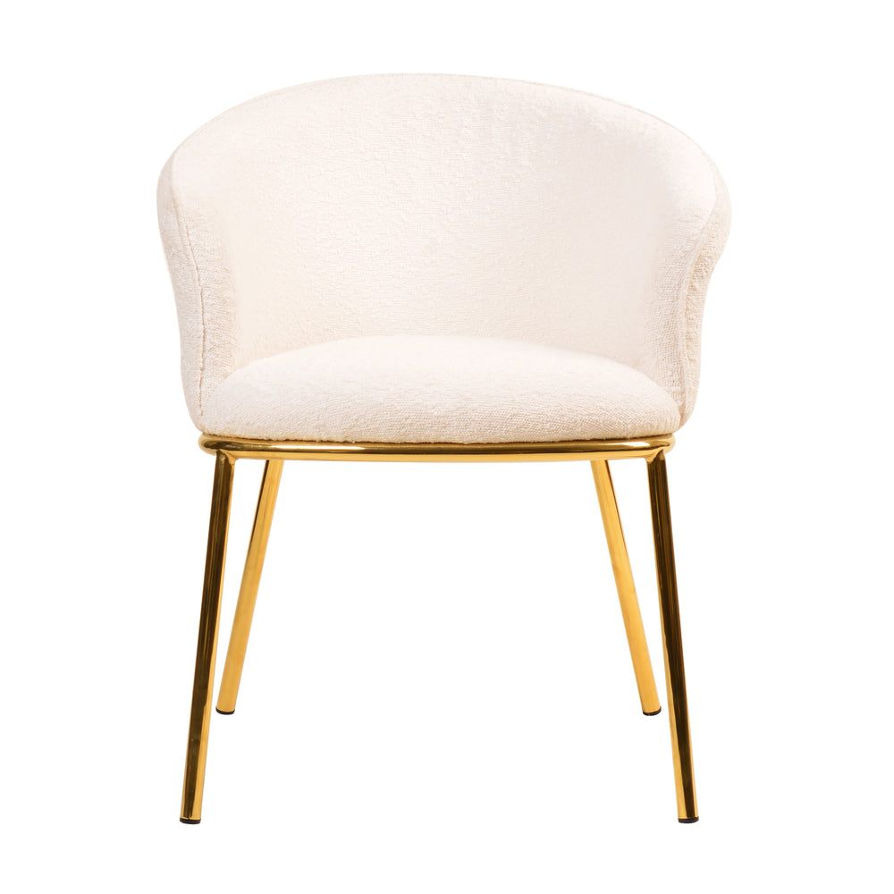 Zara Dining Chair White Boucle - Future Classics Furniture