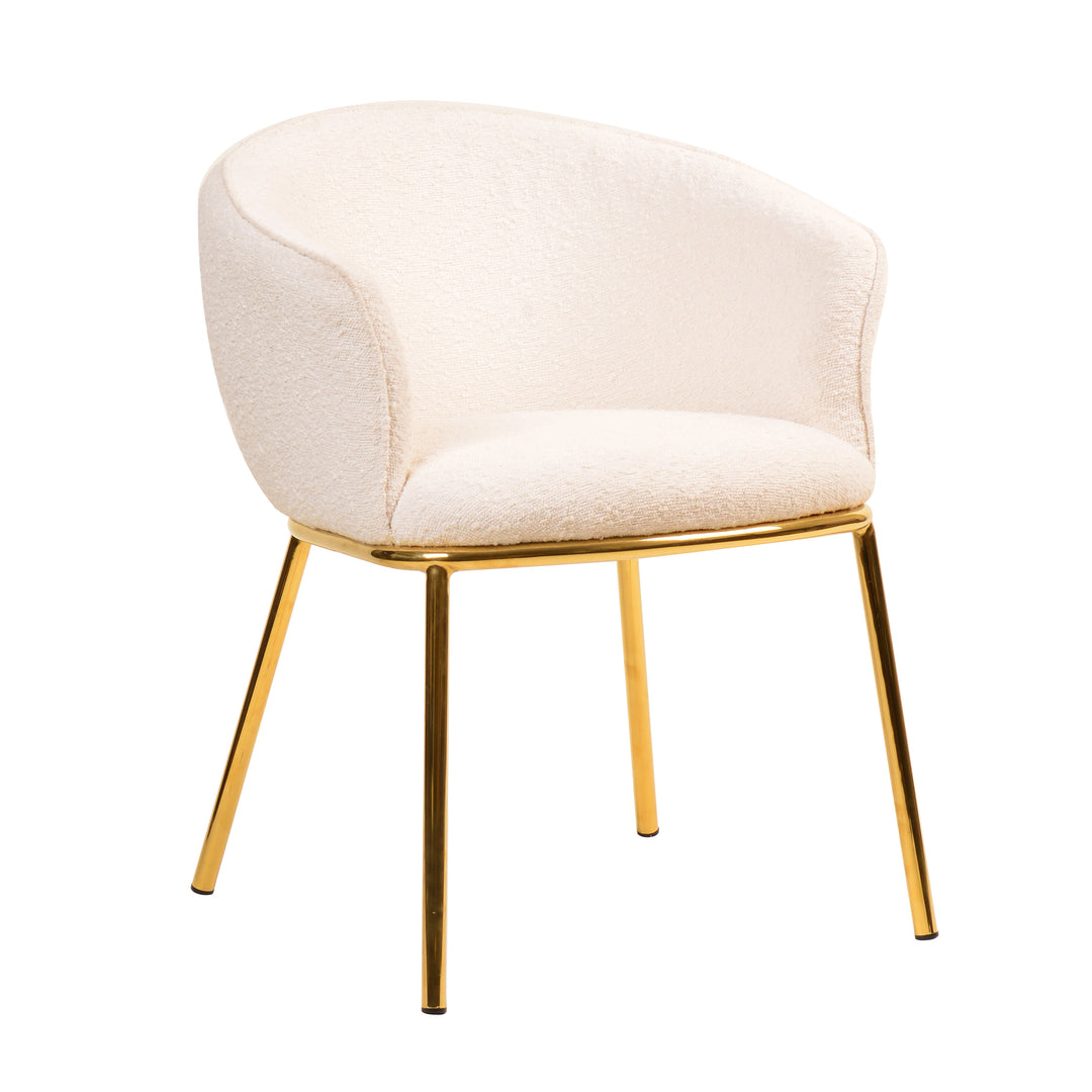 Zara Dining Chair White Boucle - Future Classics Furniture