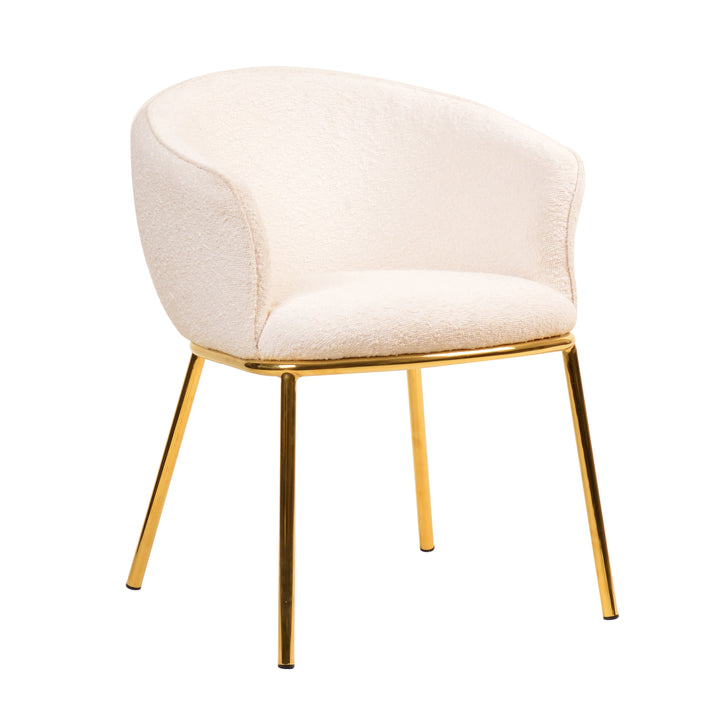 Zara Dining Chair White Boucle - Future Classics Furniture