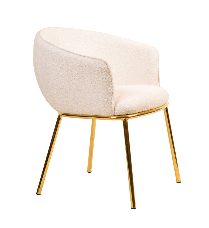 Zara Dining Chair White Boucle - Future Classics Furniture