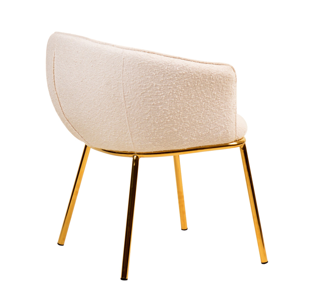 Zara Dining Chair White Boucle - Future Classics Furniture
