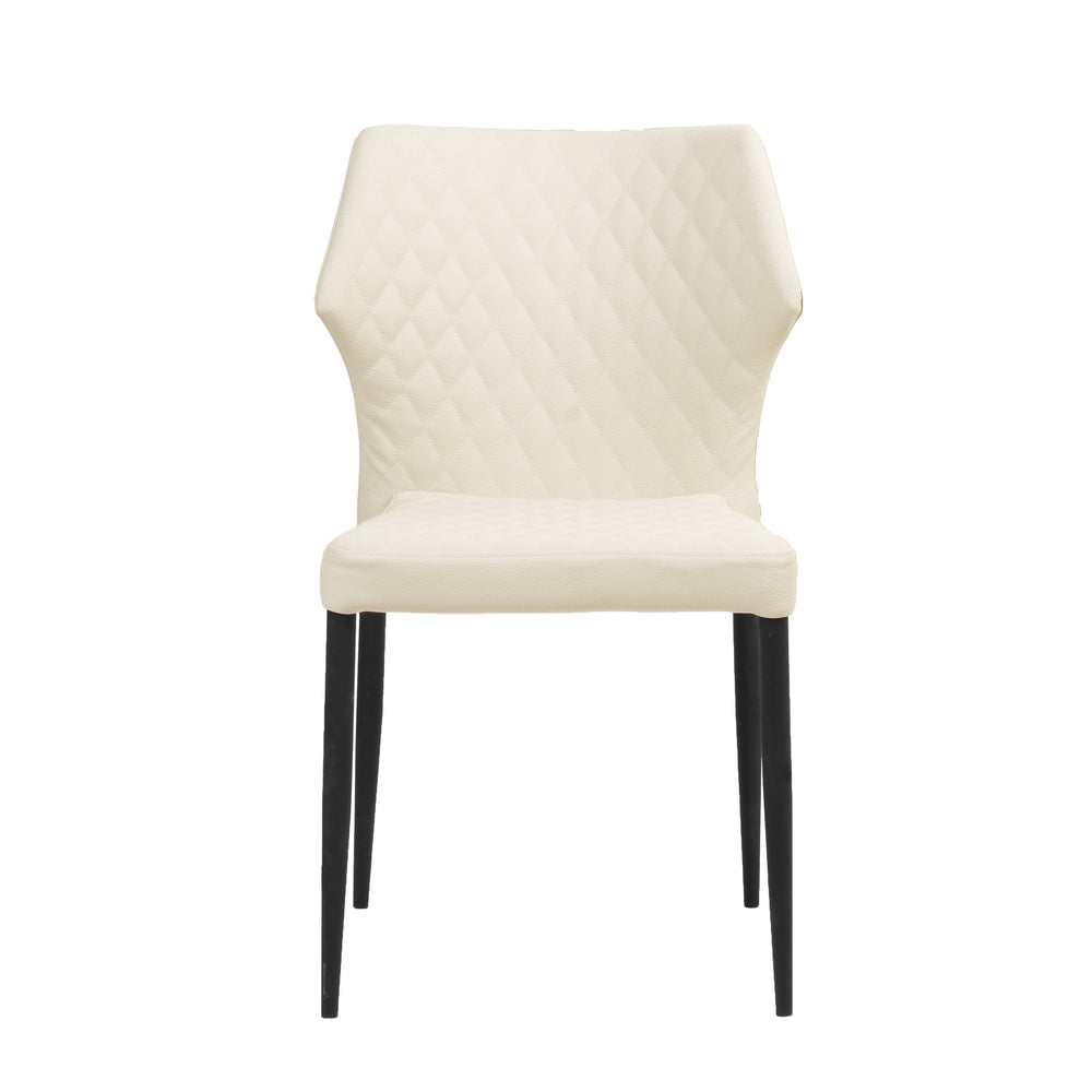 Camilla Dining Chair Cream Leather Look - Future Classics Furniture