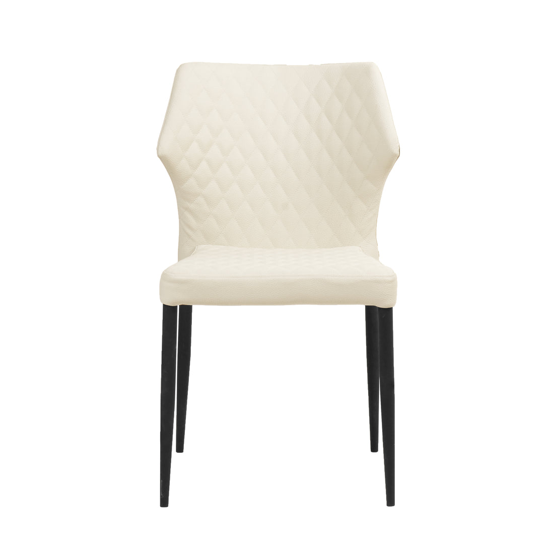Camilla Dining Chair Cream Leather Look - Future Classics Furniture