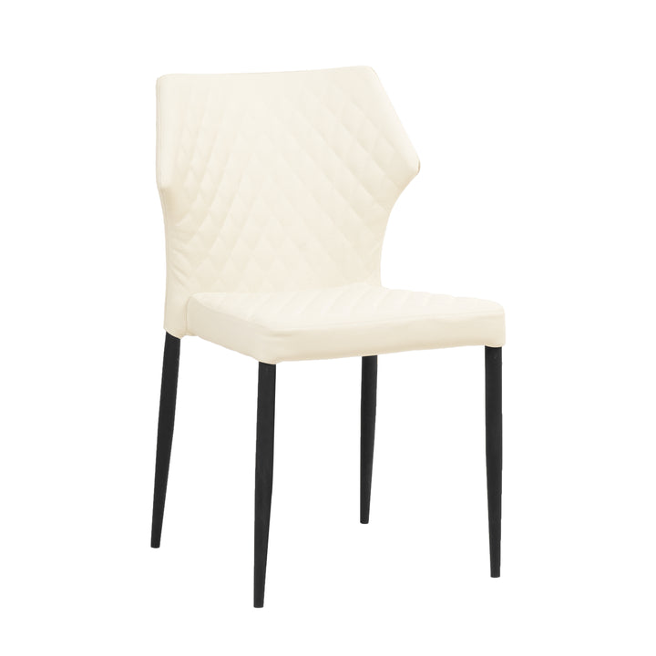 Camilla Dining Chair Cream Leather Look - Future Classics Furniture