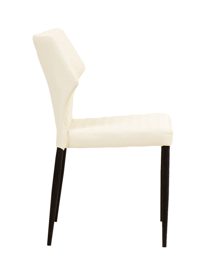 Camilla Dining Chair Cream Leather Look - Future Classics Furniture