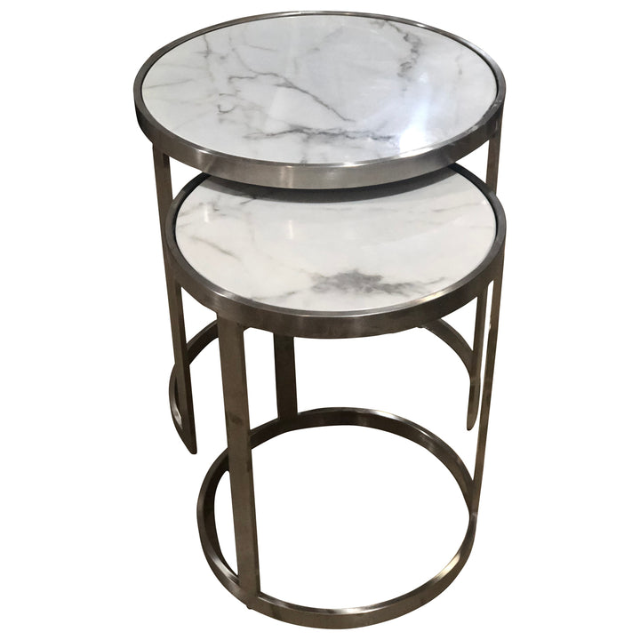 Sterling Side Table Set White - Future Classics Furniture