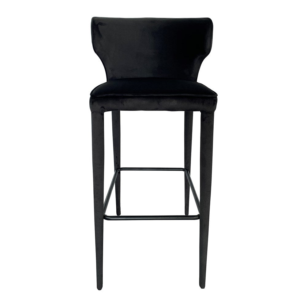 Portofino Bar Stool Black Velvet - Future Classics Furniture
