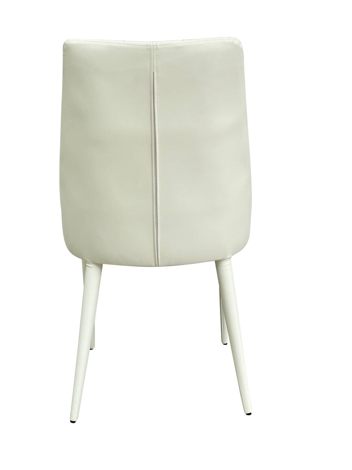Bergamo Dining Chair Cream Leather Look - Future Classics Furniture