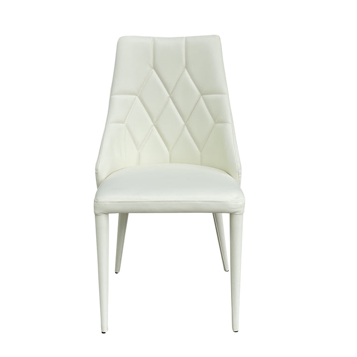 Bergamo Dining Chair Cream Leather Look - Future Classics Furniture