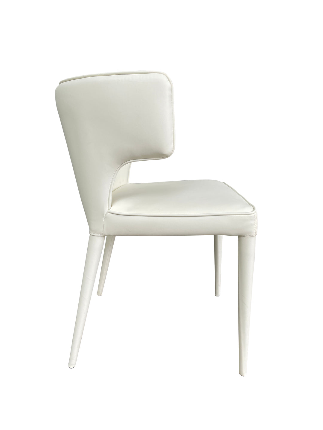 Portofino Dining Chair Cream Leather Look - Future Classics Furniture