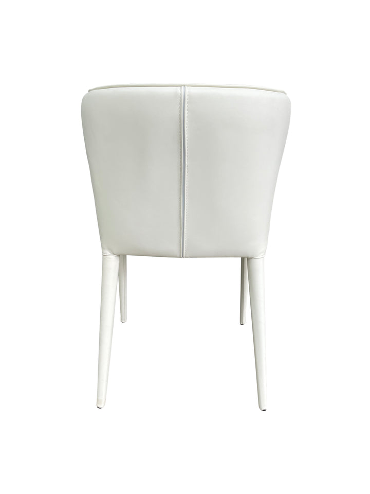 Portofino Dining Chair Cream Leather Look - Future Classics Furniture