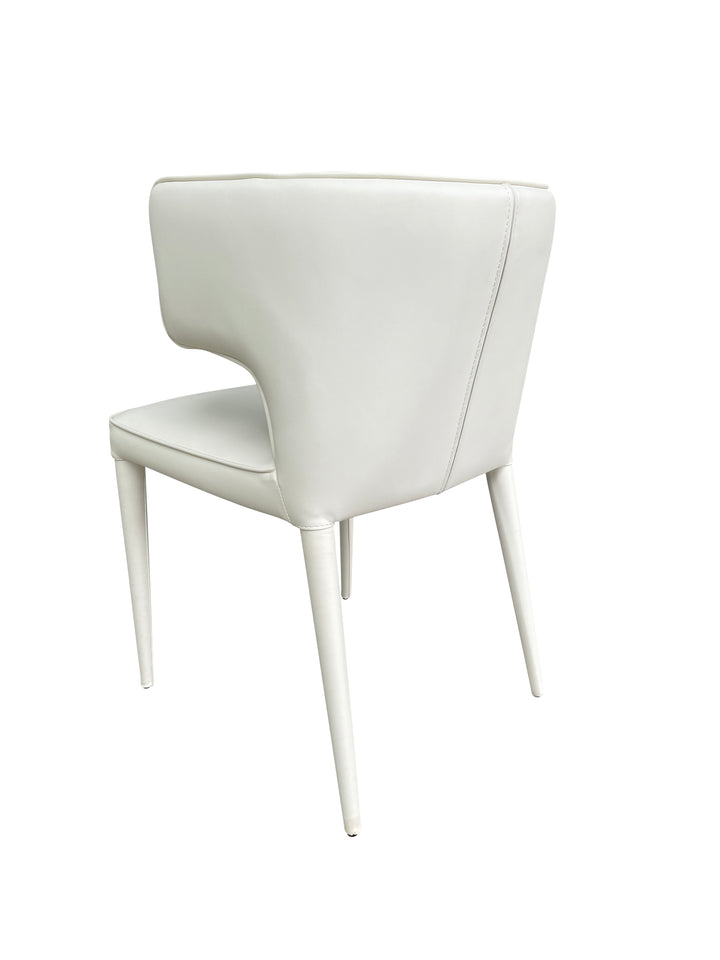 Portofino Dining Chair Cream Leather Look - Future Classics Furniture