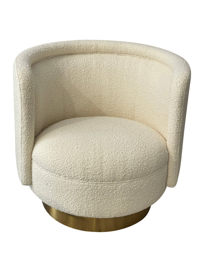Bismarque Swivel Chair Boucle - Future Classics Furniture