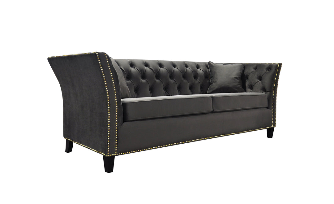 Balboa 3 Seater Sofa Dark Grey Velvet - Future Classics Furniture